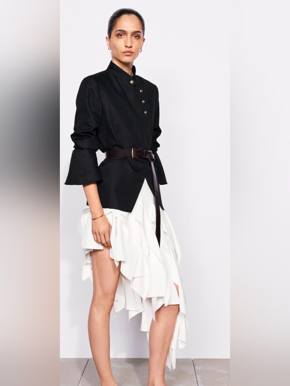 ZARA ZW COLLECTION BLACK LINEN BLEND BLAZER 🖤🖤🖤